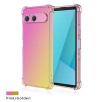 For Sony Xperia 10 VII 1 VI Rainbow Ultra Thin Shockproof Gradient Case for Xperia 10 1 V II Four-corner Silicone Soft Cover Sony Xperia 1 VII blue