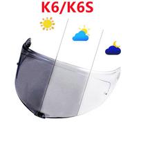 Šalmo skydelis AGV K6 K6S Motociklo šalmo akiniai Motociklo šalmo spalvą keičiantis stiklas K6 skydelis