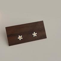 Mini Version Flower Earrings 1 pair black