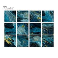 Heat Resistant Kitchen Backsplash Tiles 12PCS Imitation Marble Pattern Wall Stickers, Self-Adhesive Waterproof EVA Realistic Stone Texture Stickers 12pcs L black
