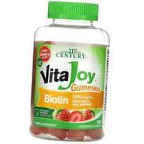 Chewable Biotin, VitaJoy Biotin Gummies, 21st Century 120vegtab Strawberry (36440110) 120vtab Strawberry