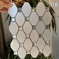 Bathroom Kitchen Mosaic Wall Tiles Peel And Stick Aluminum-plastic Self Adhesive Backsplash Tiles Living Room Background Decor gray