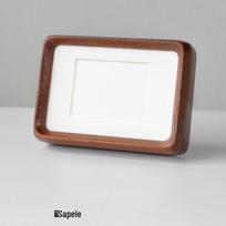 Šiuolaikinis juodojo riešuto masyvo medienos įlaidinis ir kaištinis nuotraukų rėmelis su apvaliais kampais 7-inch (inner frame 12.7*17.8cm) with 5-inch mat