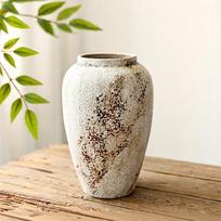 Prancūziškas Retro Wabi-Sabi Stiliaus Aukščiausios Klasės Keramikos Vaza Jingdezhen Puodas Gyvenamojo/Valgomojo/Miegamojo/Biuro Gėlių Kompozicijos Dekoras Sausas (as the picture,Standard) beige