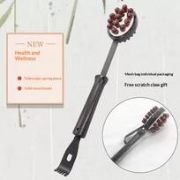 Double-sided Retractable Massage Hammer 1PC Handheld Body Beating Tool for Muscle Relaxation Home Office Daily Use one size gray