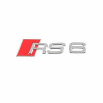 Nauji automobilio aksesuarai Tinkamas tinka sjhy3 RS6 2016-2020 juodas Automobilio logotipas 4 žiedai Priekinės grotelių ženklelis Galinis emblema sjhy3 Sportinis lipdukas white