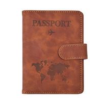 Waterproof Passport Holder Covers Case Travel Pu Leather Credit Card Wallet Passport Book For Women/Men Passport Cover Dark brown