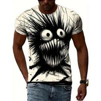 Men's Monkey Graphic Print T-shirt Casual Short Sleeve Crew Neck Tee Men's Clothing For Summer Outdoor Sportswear Mens Tshirts 2XL gray