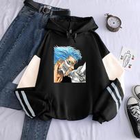 Anime Bleach Grimmjow Jaegerjaquez Gothic Cartoon Printed Hoodies Manga Harajuku Streetwear Long Sleeve Men Winter Sweatshirts S black