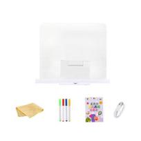 LED piešimo lenta vaikams su žymekliais, šluostymo servetėle, USB įkrovimu, apšviečiama, sausai valoma lenta, biuro, mokyklos, namų, šviečianti, raižymo, užrašų lenta S