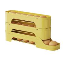 Portable Slide Organizer Automatic Egg Roller Large Capacity Space Saving Egg Roller Rack Egg Organiser Household
