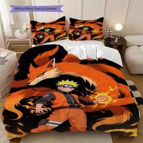 Anime-Naruto Soft and Comfortable Duvet Cover, Children's Bedding Set Gift, Extra Large Size, Various Sizes Available LXR52 AU Single 140*210cm/55x83in 3pcs