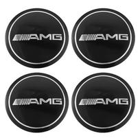 4Pcs 3D 56mm AMG Car Emblem Center Hub Auto Rim Refit Dust-Proof Badge Covers Sticker For Mercedes Benz AMG W205 W204 W206 W213 black