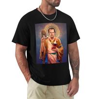 Saint Steve Of Buscemi Steve Buscemi Original Religious Painting Tshirt Antiwrinkle Short Sleeve Tshirt 4XL brown