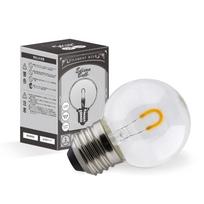 E26 Edison Bulb LED Light Bulb, Single Filament (Mini GLOBE Clear), 10W Equivalent, 2400K, Dimmable, Retro Style, Stylish, Indirect Lighting, Dim,