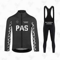 PNS Fleece Cycling Set Long Sleeve Bib Pants Road MTB Winter Outdoor Ride Unisex M