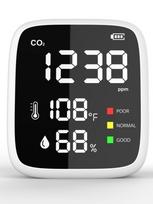 New CO2 Detector Air Quality Monitor Infrared NDIR Detector with Temperature Humidity Detection Portable Carbon Dioxide Concentration Monitor for Home balta