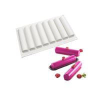 Silicone Eclair Molds Multi-Cavity Finger Biscuit Baking Tray for Chocolate Stick Mousse Cake Dessert Pastry Chocolate Stick Mould