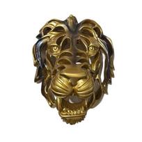 Gold Hollow Lion Head Statue Resin Art Lion Head Shape Lion Head Wall Mounted Powerful Symbolism Large Lion Head Sculpture auksas