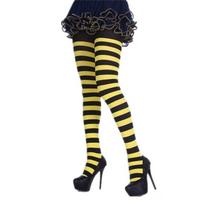 Moterims Raudonos Juodos Dryžuotos Pėdkelnės Pilno Ilgio Pėdkelnės Iki Šlaunų Kalėdinės Šventės Makiažo, Promenados Dekoracijos Cosplay Kostiumo One Size black