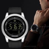 NORTH EDGE Daugiafunkcis sportinis laikrodis vyrams black