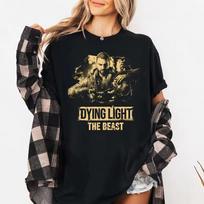 Dying Light The BeasT shirt Horror Game Shirt Zombie Survival Gaming T shirt Black Casual Crew Neck Unisex Men Women All-Season 100 beige