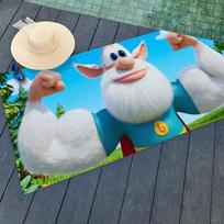 Juokingas animacinis B-Booba rankšluostis paplūdimiams, jogos studijoms, sporto salėms, karštosioms versmėms, baseinams ir iškyloms 80cmx160cm(31x63inch)