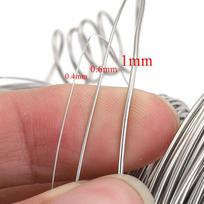 11m/ritinėlis 1,1-1mm Nerūdijančio plieno viela Papuošalų gamybai Viela karoliukams Papuošalų laidas Stygos Plieninė vienagijė Vielos dalys Aksesuarai 0.6mm