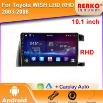 Android  Skirta Toyota WISH Kairiarankis RHD 2003-2006 Automobilio grotuvas Radijas Galvos blokas Multimedia 2din Carplay Automatinė navigacija GPS DVD BT 4 core 1GB+32GB carplay blue
