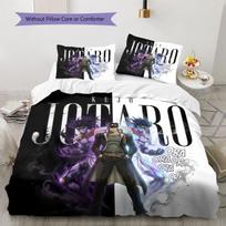 JoJos Bizarre Adventure Soft Duvet Cover Child's Bedding Set,Extra Large Size Birthday Gifts Various Sizes Available -HE89 EU Single 135*200cm/53x79in 3pcs white