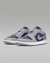 553558-058 Nike Air Jordan 1 Low  Tech Grey/White  (Men's) 13 gray