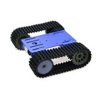 Mini T101 Smart Robot Tank Chassis Tracked Car Platform with 33GB-520 Motor for Arduino DIY Robot Toy Part mėlyna
