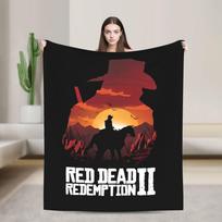 Red Dead Redemption 2  Blanket  Picnic Flannel Bedding Throws For Couch Bed Warm Soft Custom Quality Bedspread Birthday Gift 150X220CM