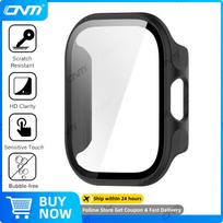 Case for Xiaomi Redmi Watch 6 Lite Tempered Glass Screen Protector Hard PC Protective Bumper for Watch 6 Lite Cover Accessories 7 Matte Black Redmi Watch 6