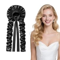 Satin Fabric Heatless Curling Cap Lightweight Ruched Long Tube Hair Cap  Hair Protection juoda