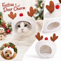 Christmas Pet Hat for Small Cats and Dogs, Winter Holiday Costume Accessory one size balta
