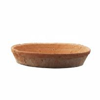 Nenaglazūruotas terakotos padėklas Storas molinis vazono padėkliukas Rustic stiliaus vazono pagrindas
