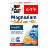 Doppelherz Aktyvusis Magnis + Kalcis + D3 40 Tablečių