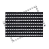 Polentex Aliuminio Durų Kilimėlis Guma + Grosgrain: 100X50, 12mm su rėmu
