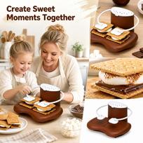 Sandwich Maker with Microwave Heating - DIY Baking Tool for Kids and Family One Size beige