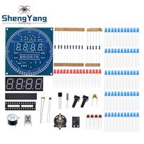DS1302 TZT Rotating LED Display Alarm Electronic Clock Module DIY KIT LED Temperature Display 1pcs