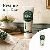 Wallpaper Adhesive Paste, Reattach Loose Wallpaper Edges & Seal Wall Seams, Easy Application for Indoor Wall Refinishing one size black