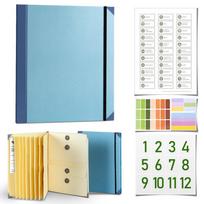 In Case I Go Missing Binder Pvc Document Folder With Closure For Work And School Blue gray