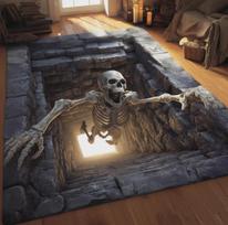 Skeletų Spąstų Kilimas, Helovino Grindų Kilimėlis, Šlykštus 3D Skylės Kilimas, Gotikinė Namų Dekoro 50X80cm