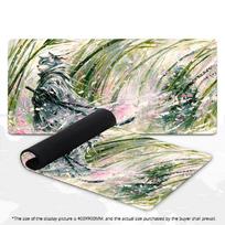 Oriental Warrior Animal XXL Gaming Mouse Pad Sakura Bamboo Samurai Katana Painting Desk Mat Non-Slip Rubber Keyboard Mouse Mats 600x300x2mm gray