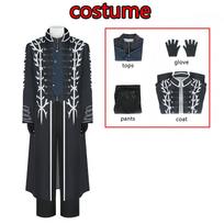 Žaidimo DMC5 Cosplay Kostiumas Vergil Cosplay Vergil Perukas Nelo Uniforma DMC5 Persirengimas Helovino Karnavalo Kostiumas Vyrams Comic Con S black