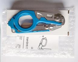 Multifunction Scissors Raptors First Aid Expert Tactical Folding Scissors Outdoor Survival Tool Combination Tools blue