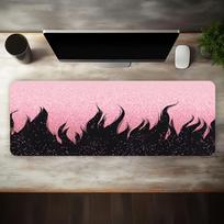 Black Pink Gaming Mouse Pad Large Nonslip Washable Desk Mat Laptop Keyboard Tray Office Computer Decor Oversized Esports Black 900x400x3mm