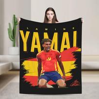Lamine Y-Yamal Blanket Coral Fleece Plush Summer Air Conditioning Football Multi-function Throw Blanket for Sofa Outdoor 150cm*200cm