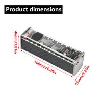PD 45W  8*18650 DIY Powerbank Case 18650 Battery LED Screen Transparent Battery Storage Shell DIY Electronic Kit gray